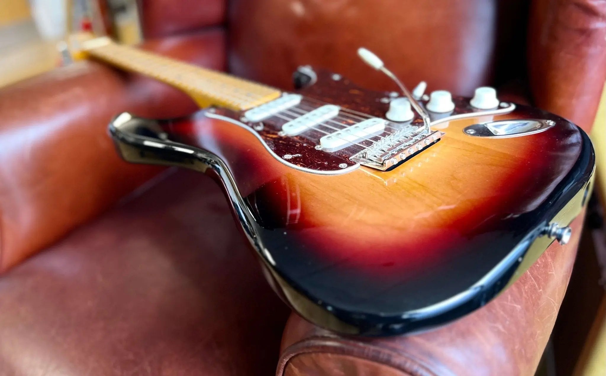 Vintage V6M ReIssued Electric Guitar ~ Sunburst - Richards Guitars Of Stratford Upon Avon