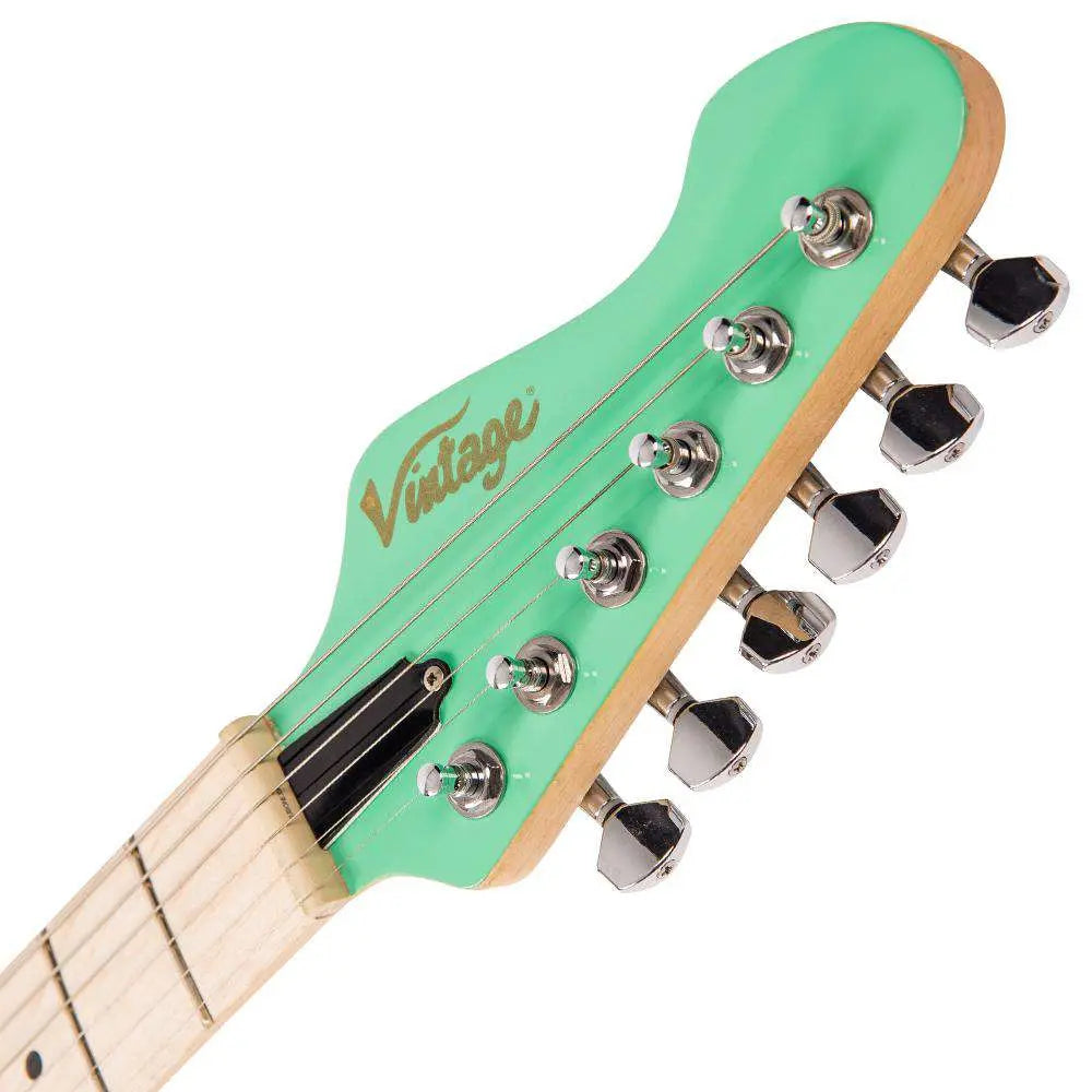 Vintage V6M24 ReIssued Electric Guitar ~ Ventura Green - Richards Guitars Of Stratford Upon Avon