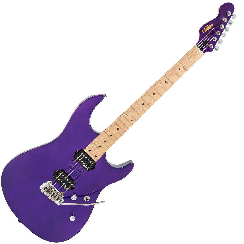 Vintage V6M24 ReIssued Series Electric Guitar ~ Pasadena Purple - Richards Guitars Of Stratford Upon Avon