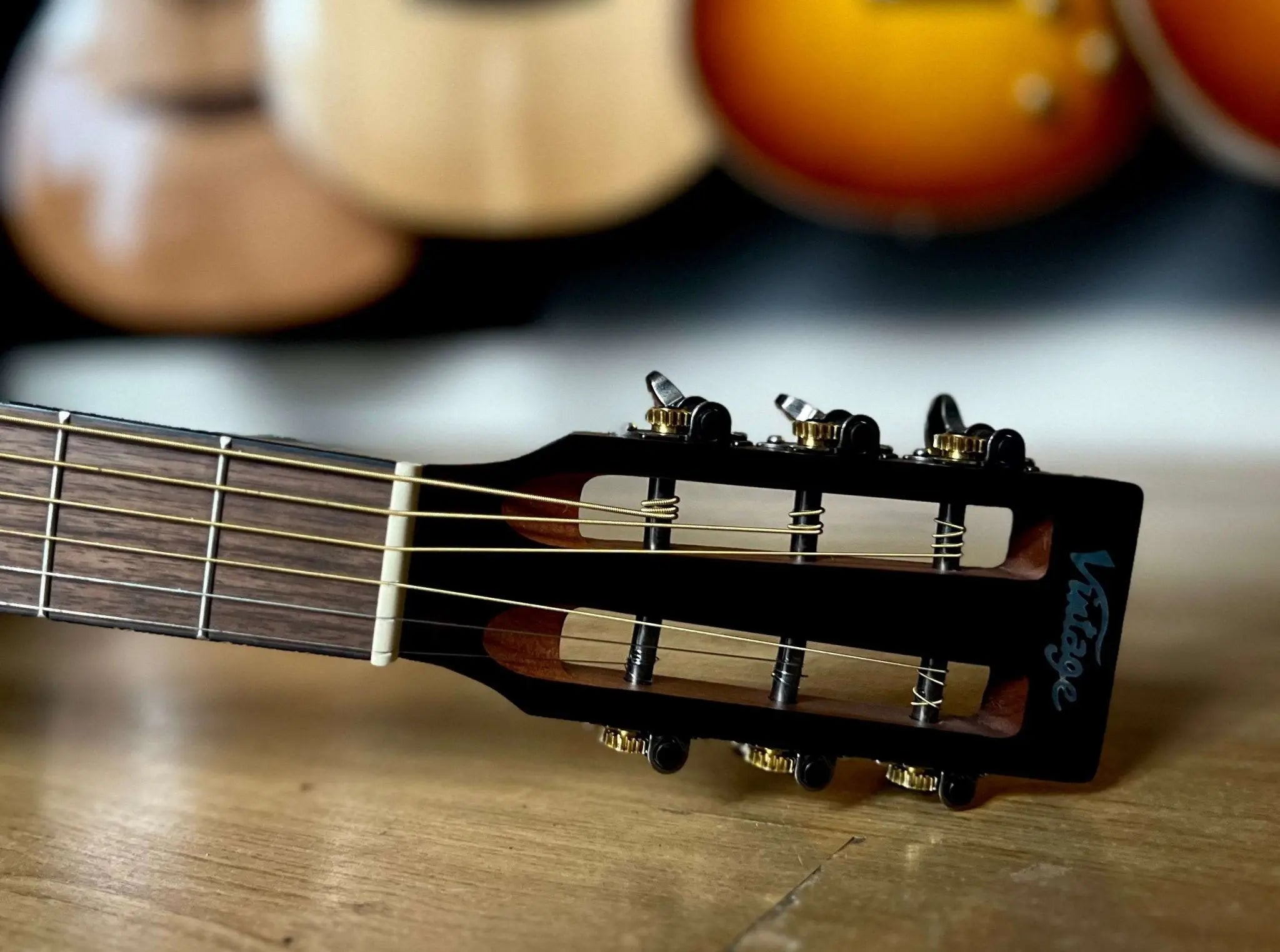 Vintage* V880AQ Historic Series 'Parlour' Acoustic Guitar - Richards Guitars Of Stratford Upon Avon