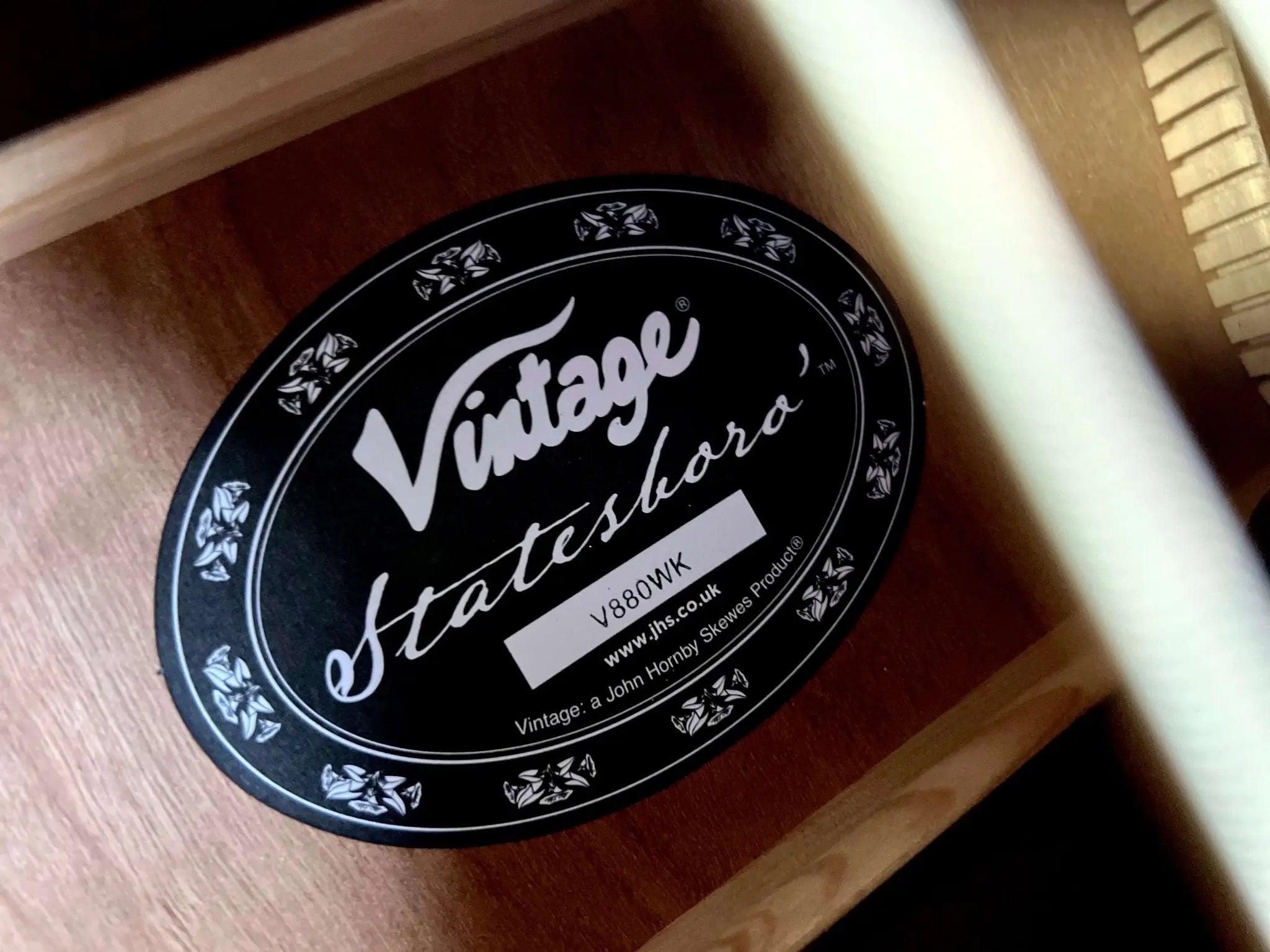 Vintage V880WK Statesboro' 'Parlour' Acoustic Guitar ~ Whisky Sour - Richards Guitars Of Stratford Upon Avon