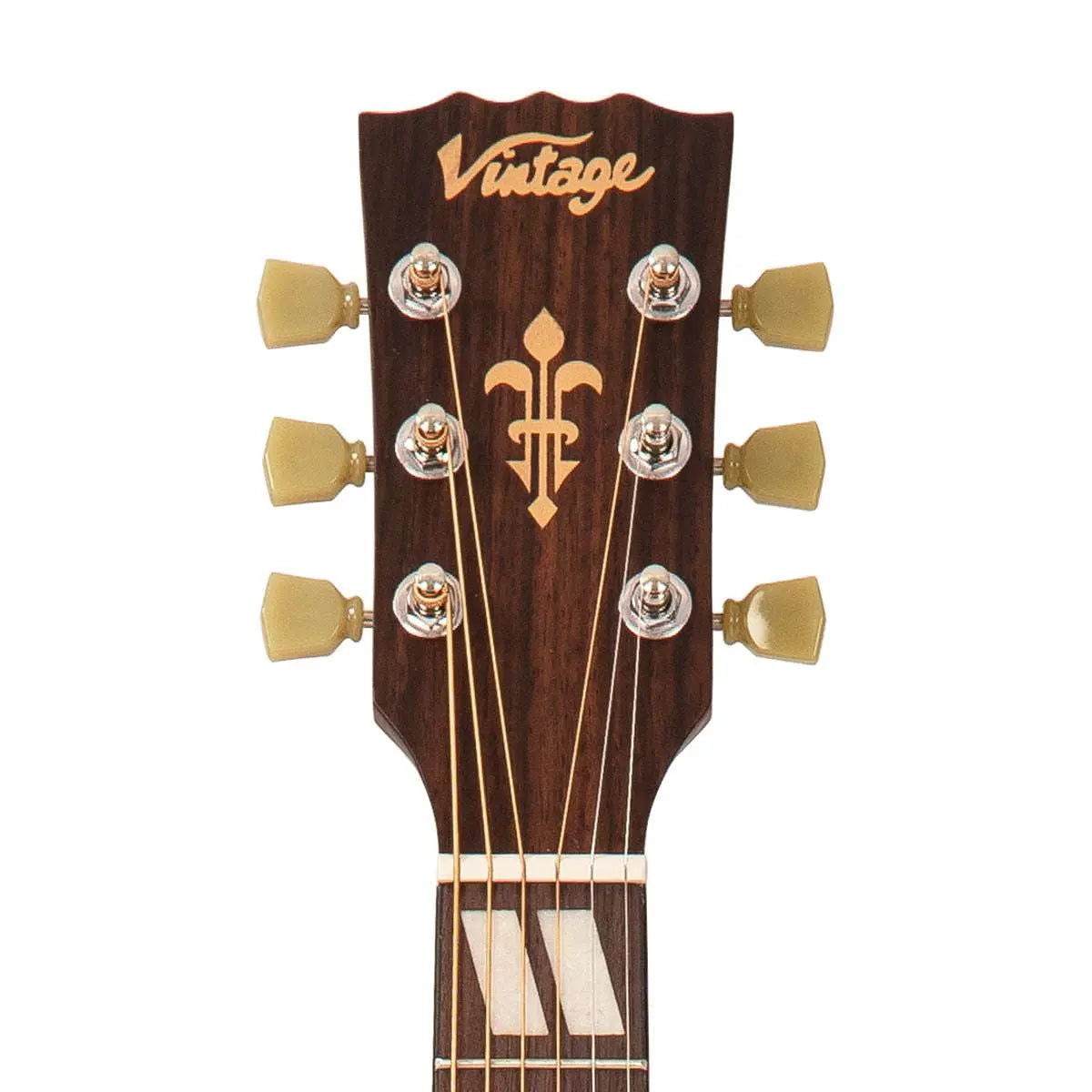 Vintage VE130VSB Historic Series 'Folk' Electro - Acoustic Guitar ~ Vintage Sunburst - Richards Guitars Of Stratford Upon Avon