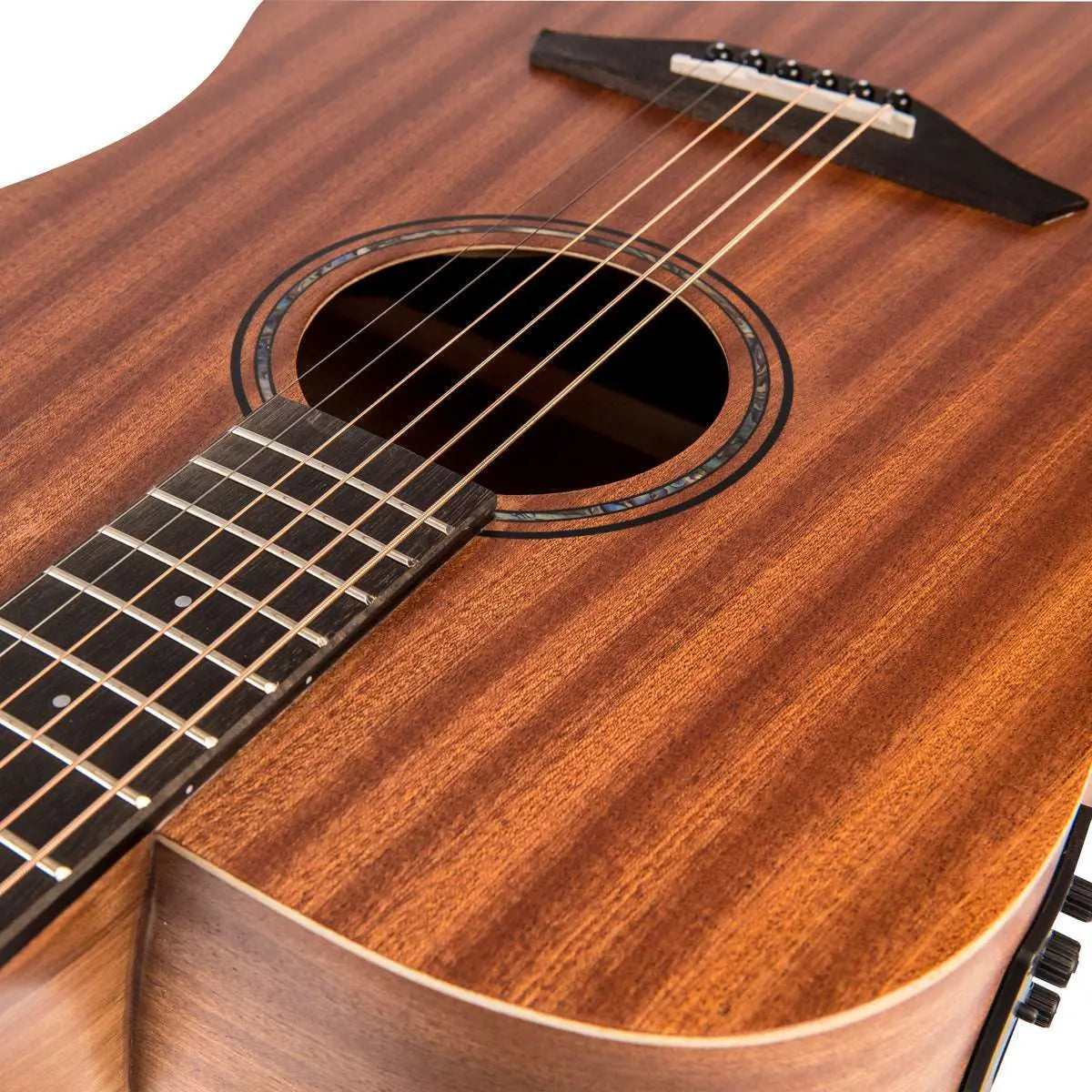 Vintage VE400MH Mahogany Series 'Dreadnought' Electro - Acoustic Guitar ~ Satin Mahogany - Richards Guitars Of Stratford Upon Avon