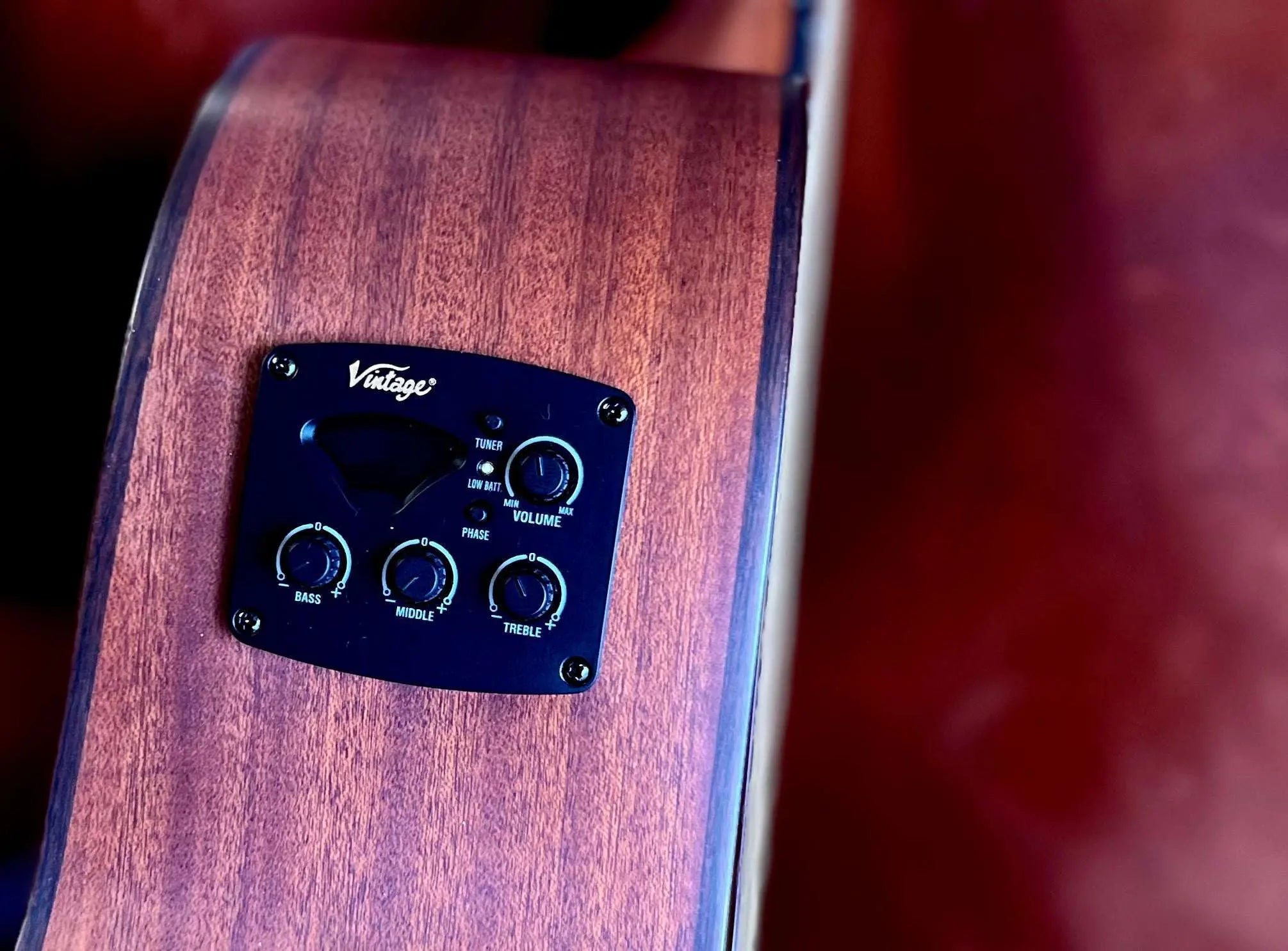 Vintage VGA990 Electro - Acoustic Sweetwater Guitar ~ Sunburst - Richards Guitars Of Stratford Upon Avon