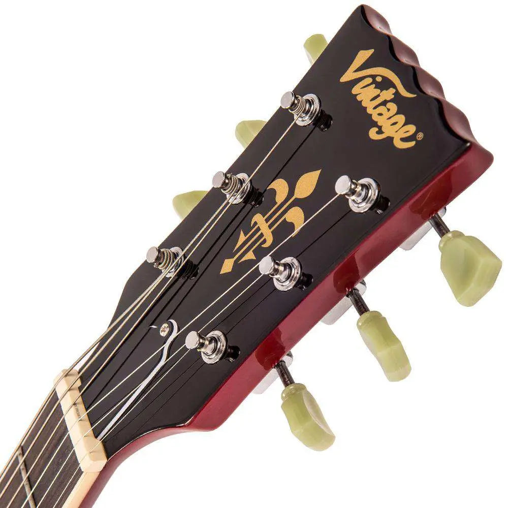 Vintage VS6 ReIssued Electric Guitar ~ Cherry Red - Richards Guitars Of Stratford Upon Avon