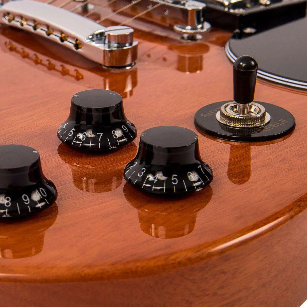 Vintage VS6 ReIssued Electric Guitar ~ Natural Mahogany - Richards Guitars Of Stratford Upon Avon