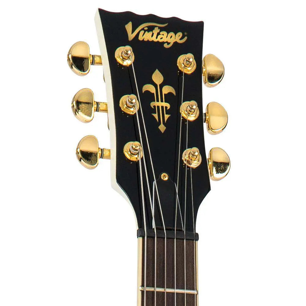 Vintage VS63 ReIssued Electric Guitar ~ Vintage White - Richards Guitars Of Stratford Upon Avon