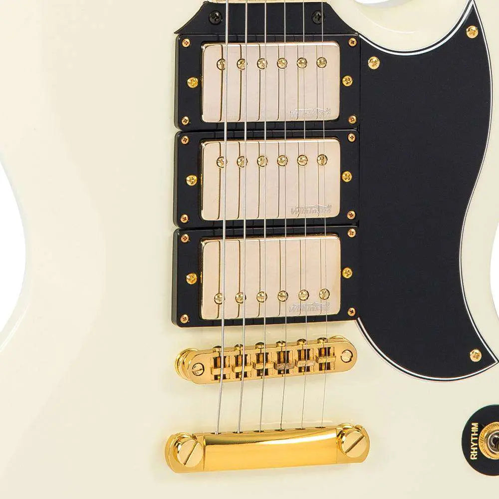 Vintage VS63 ReIssued Electric Guitar ~ Vintage White - Richards Guitars Of Stratford Upon Avon