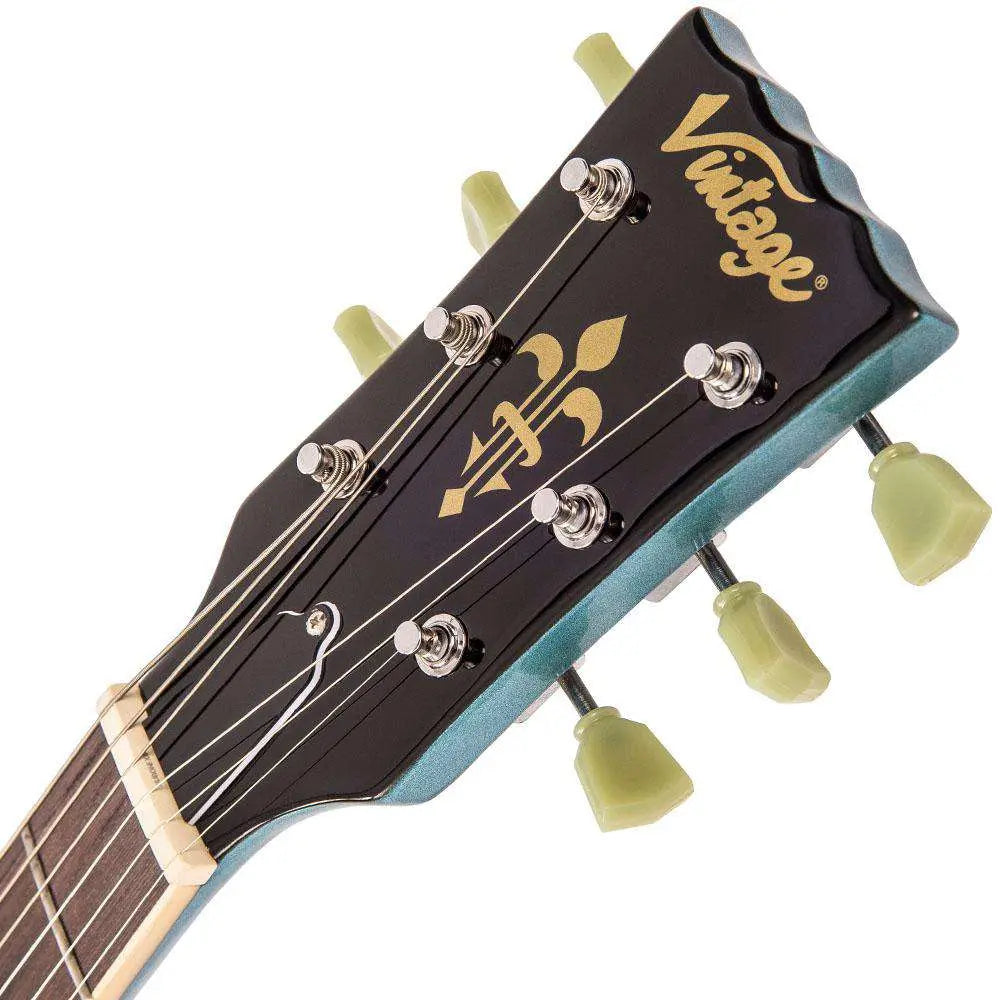 Vintage VS6V ReIssued with vintage style Vibrato ~ Gun Hill Blue - Richards Guitars Of Stratford Upon Avon