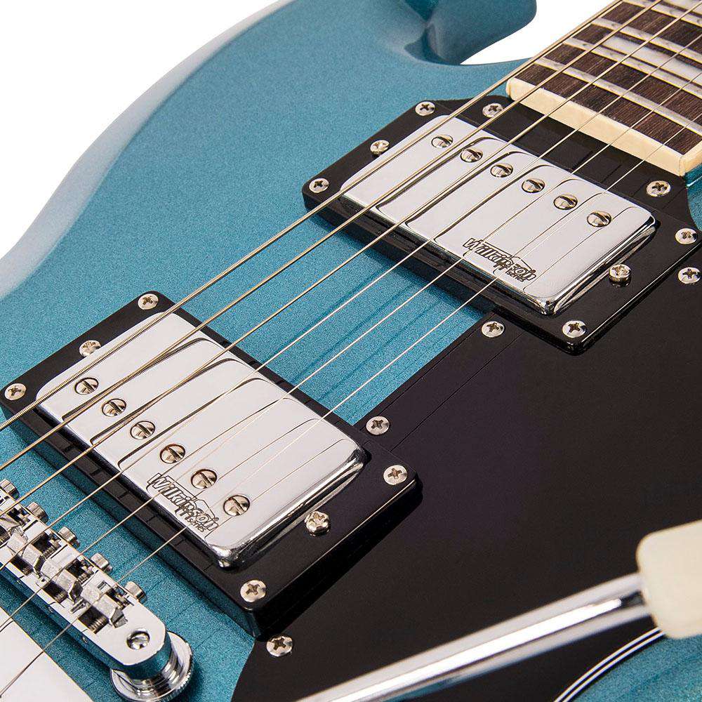 Vintage VS6V ReIssued with vintage style Vibrato ~ Gun Hill Blue - Richards Guitars Of Stratford Upon Avon