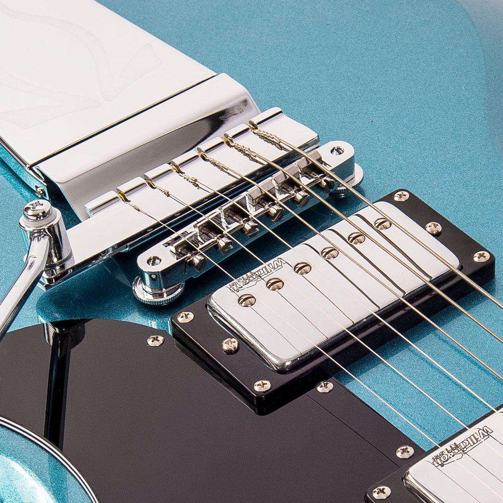 Vintage VS6V ReIssued with vintage style Vibrato ~ Gun Hill Blue - Richards Guitars Of Stratford Upon Avon