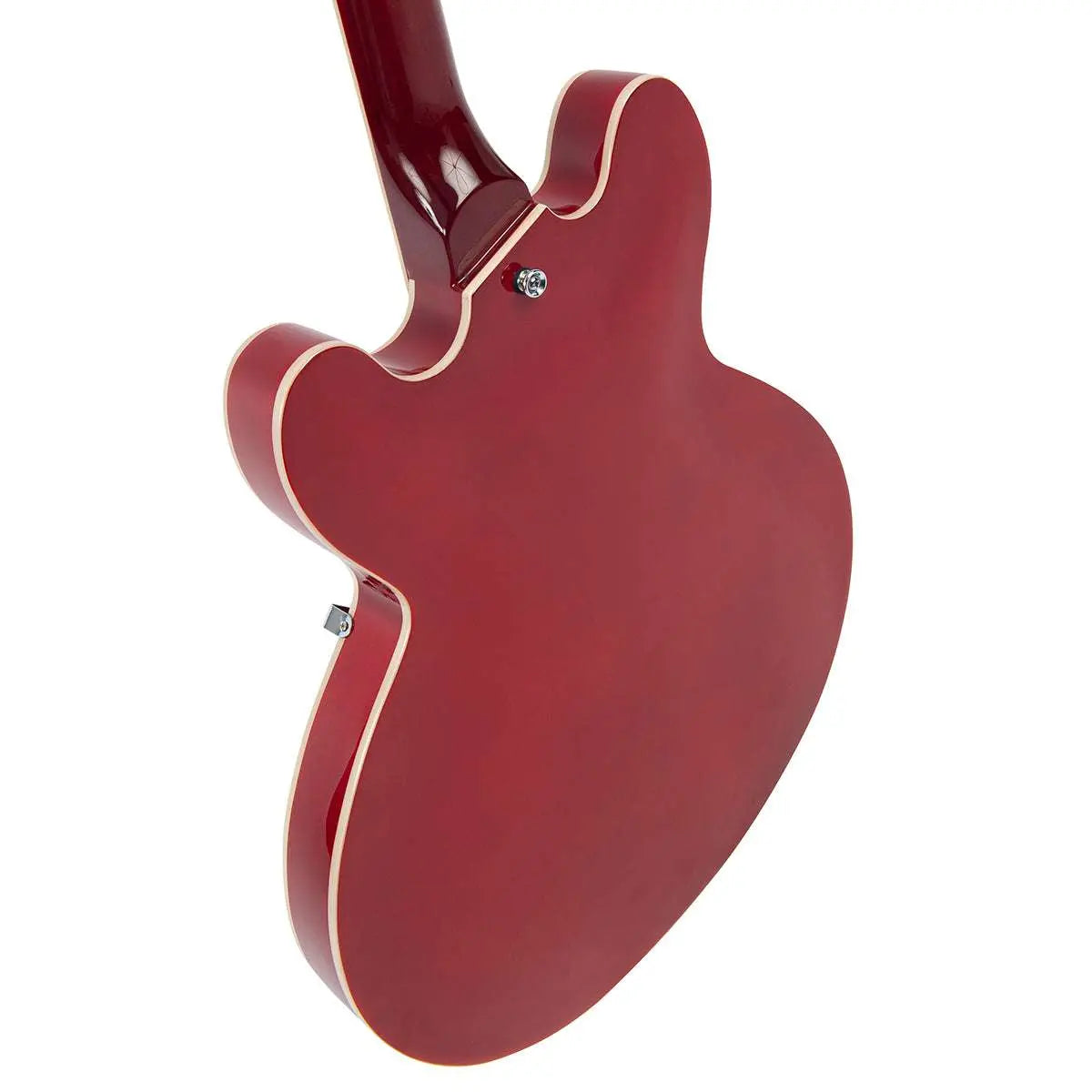 Vintage VSA500P ReIssued Semi Acoustic Guitar ~ Cherry Red - Richards Guitars Of Stratford Upon Avon