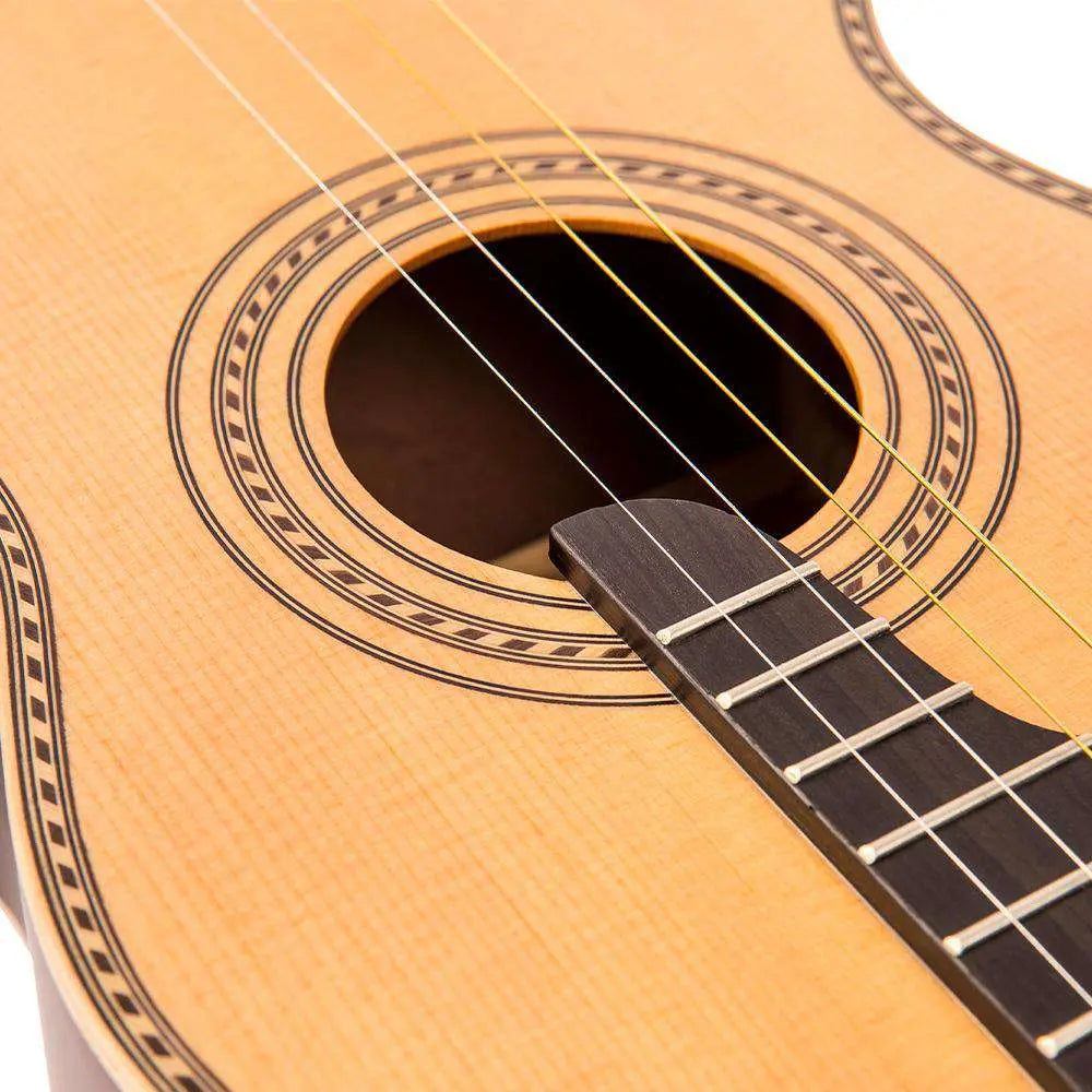 Vintage VTE800N 'Viaten' Paul Brett Acoustic Tenor Guitar ~ Natural - Richards Guitars Of Stratford Upon Avon