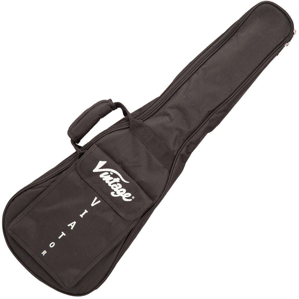 Vintage VTR800VC 'Viator' Paul Brett Acoustic Travel Guitar ~ Nylon Strung ~ Natural - Richards Guitars Of Stratford Upon Avon