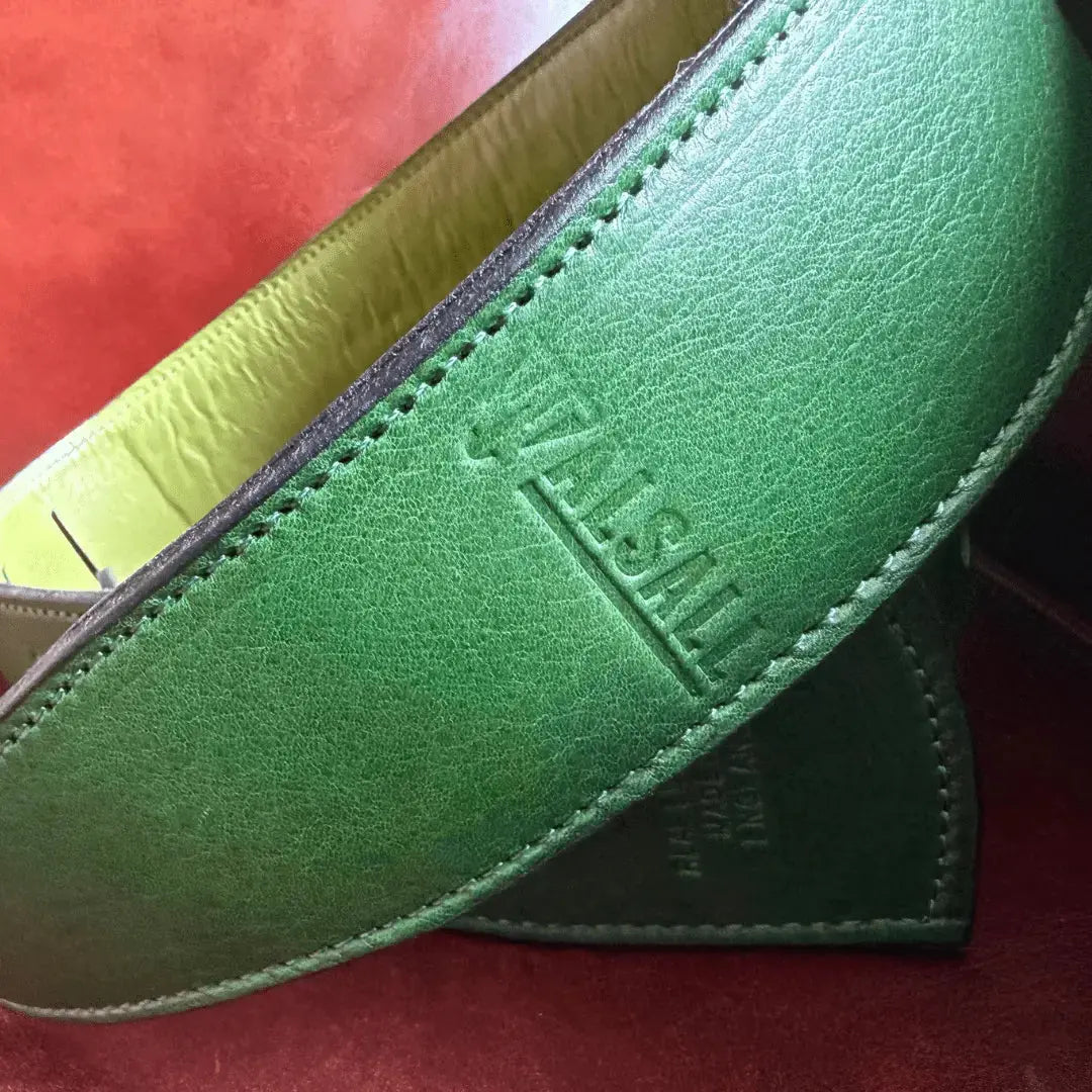 Buy Walsall Hand Made Premium Padded Bridle Leather Guitar Leaf Green