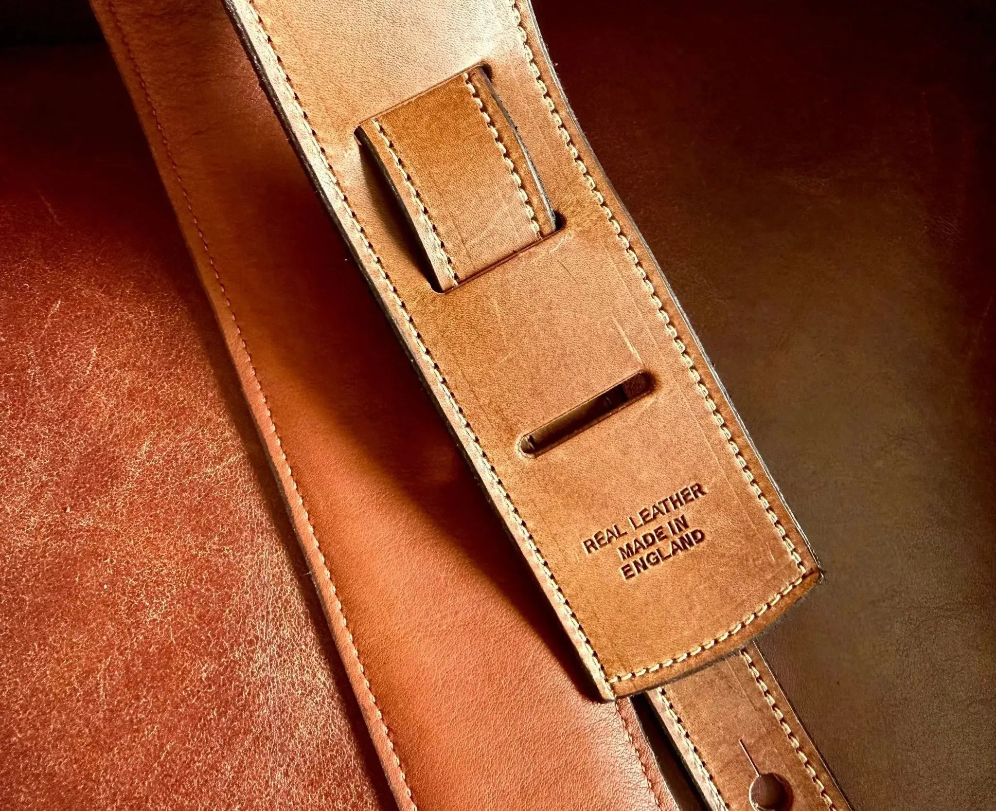 Buy Walsall Hand Made Premium Padded Bridle Leather Guitar Strap