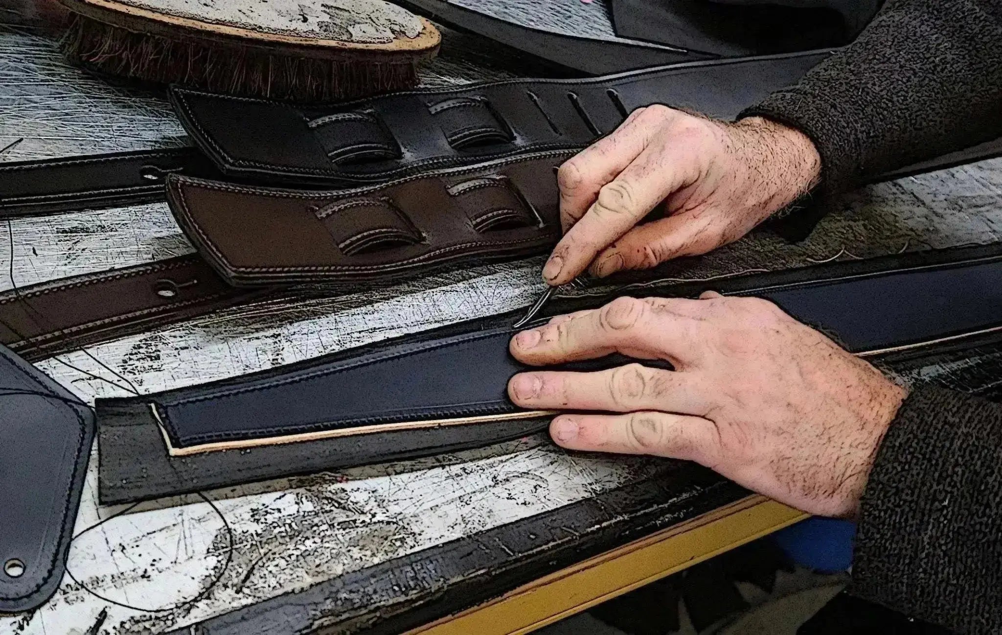 Buy Walsall Hand Made Premium Padded Bridle Leather Guitar Strap Mango
