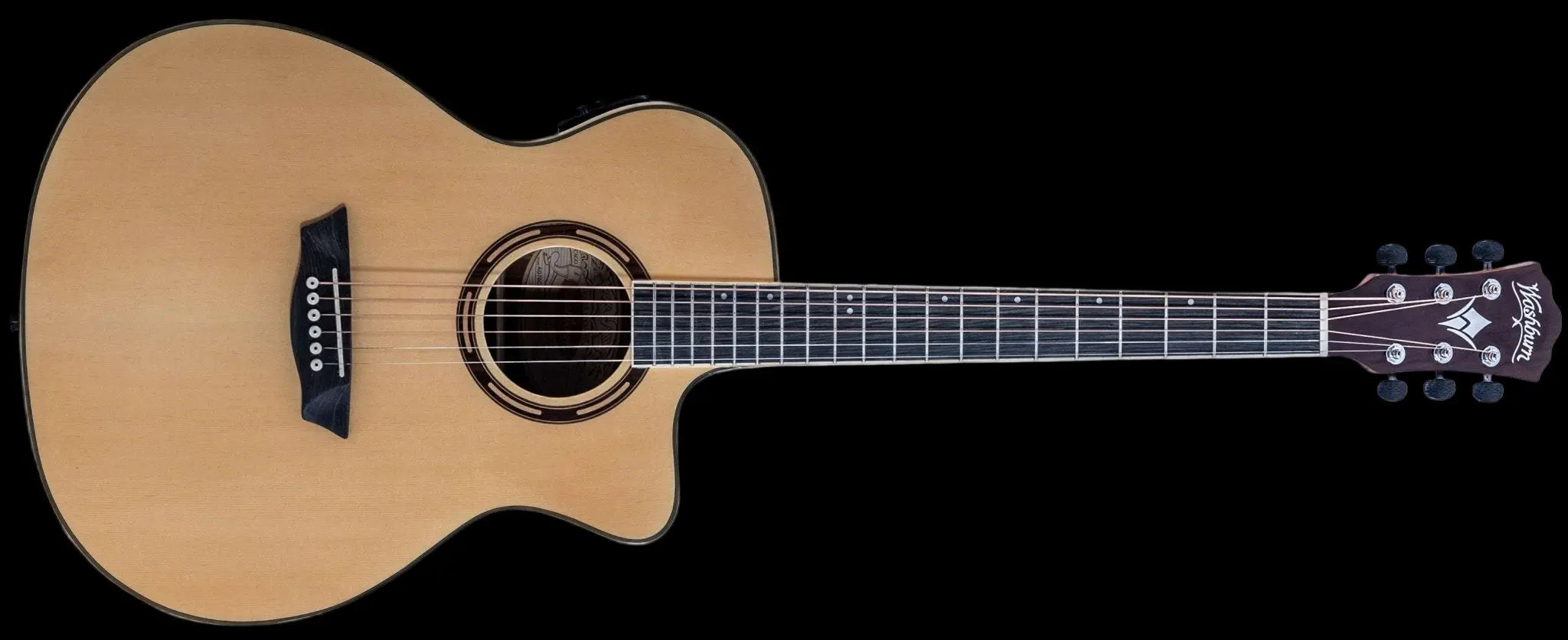 Washburn AG70CE Grand Auditorium - Natural Electro Acoustic Guitar - Richards Guitars Of Stratford Upon Avon