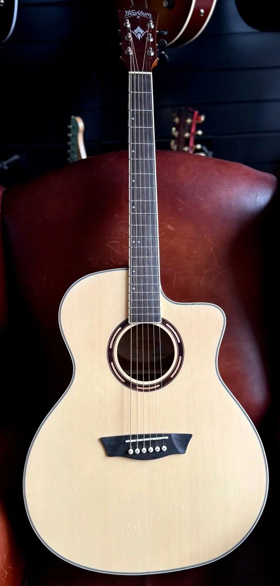 Buy Washburn AG70CE Grand Auditorium - Natural Electro Acoustic Guitar w' £225 Custom Pro Setup Package Included