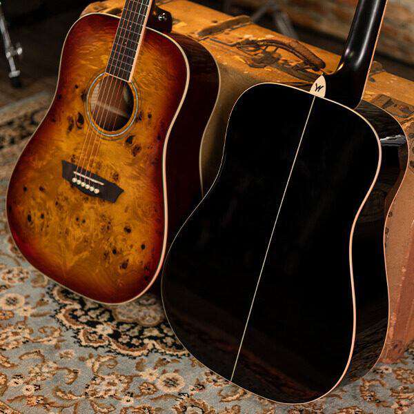 Washburn BURL D - Dreadnought - Black Fade Acoustic Guitar - Richards Guitars Of Stratford Upon Avon