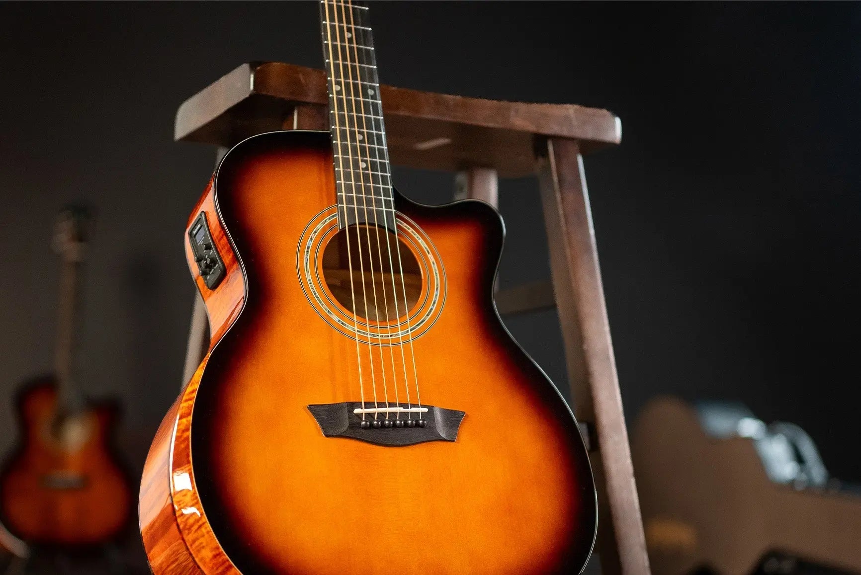 Buy Washburn Comfort WCG10CE Electro Acoustic Guitar w' £225 Custom Pro Setup & Support Package Included