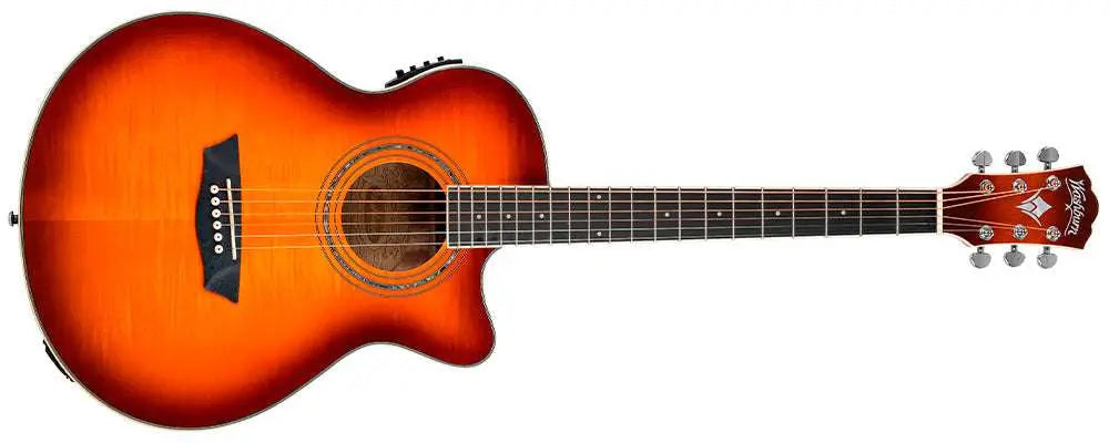 Washburn EA15 - Mini Jumbo - Ice Tea Burst Acousticc Guitar - Richards Guitars Of Stratford Upon Avon