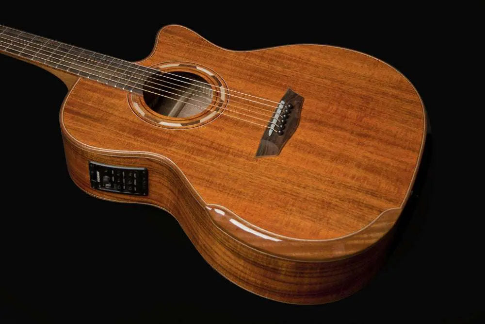 Washburn G55CE KOA w/ CASE - Grand Auditorium - Natural Electro Acoustic Guitar - Richards Guitars Of Stratford Upon Avon