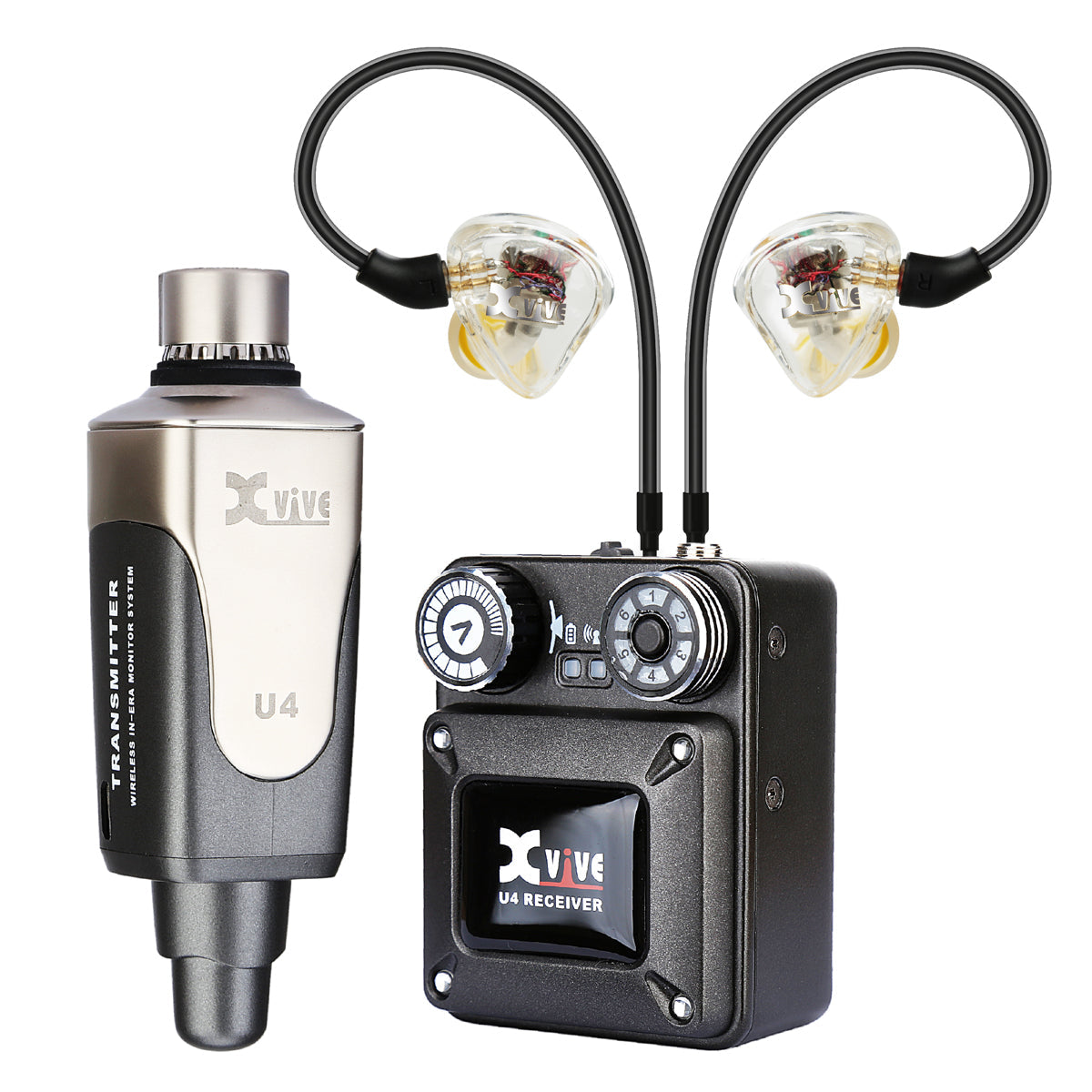 Xvive In Ear Monitor Wireless System with T9 In Ear Monitors and Trave