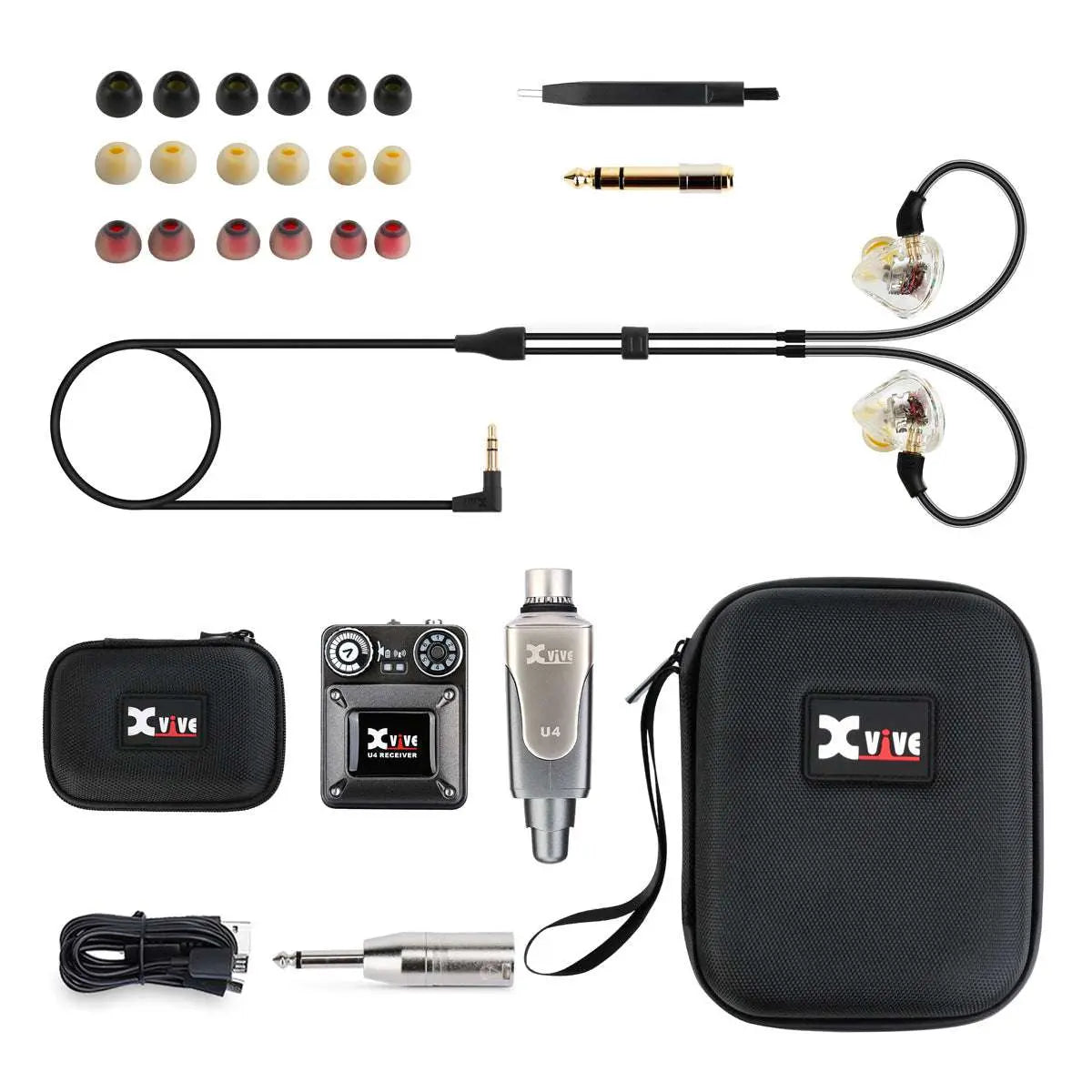 Xvive In - Ear Monitor Wireless System with T9 In - Ear Monitors and Travel Case - Richards Guitars Of Stratford Upon Avon