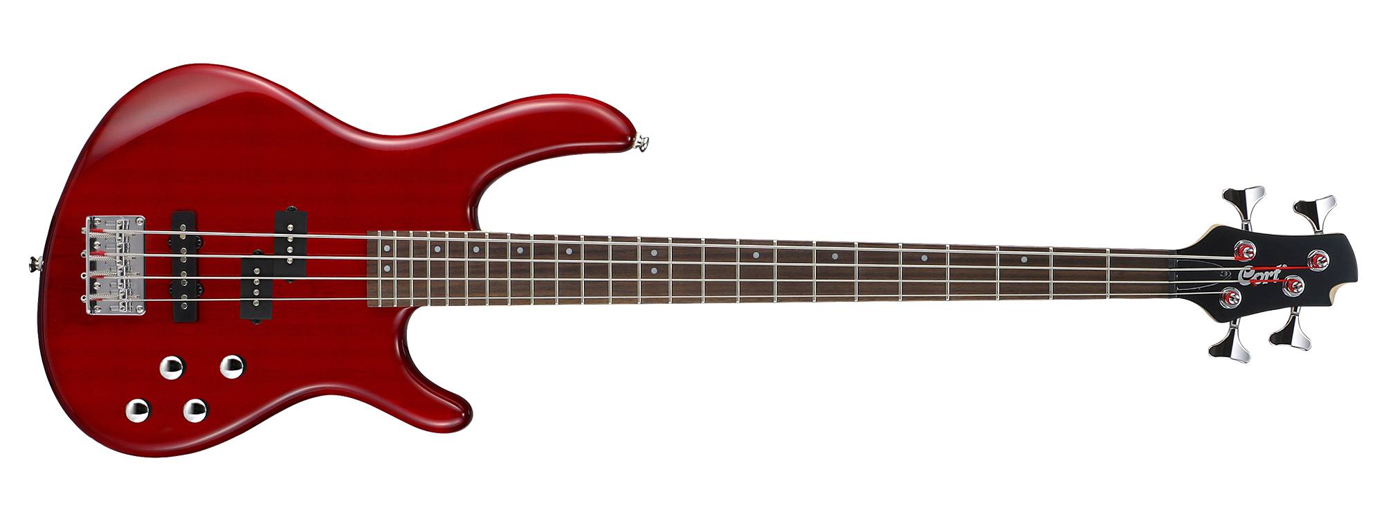 Cort Action Bass Plus Trans Red-Richards Guitars Of Stratford Upon Avon