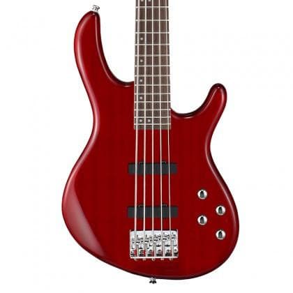 Cort Action Bass V Plus Trans Red, Bass Guitar for sale at Richards Guitars.