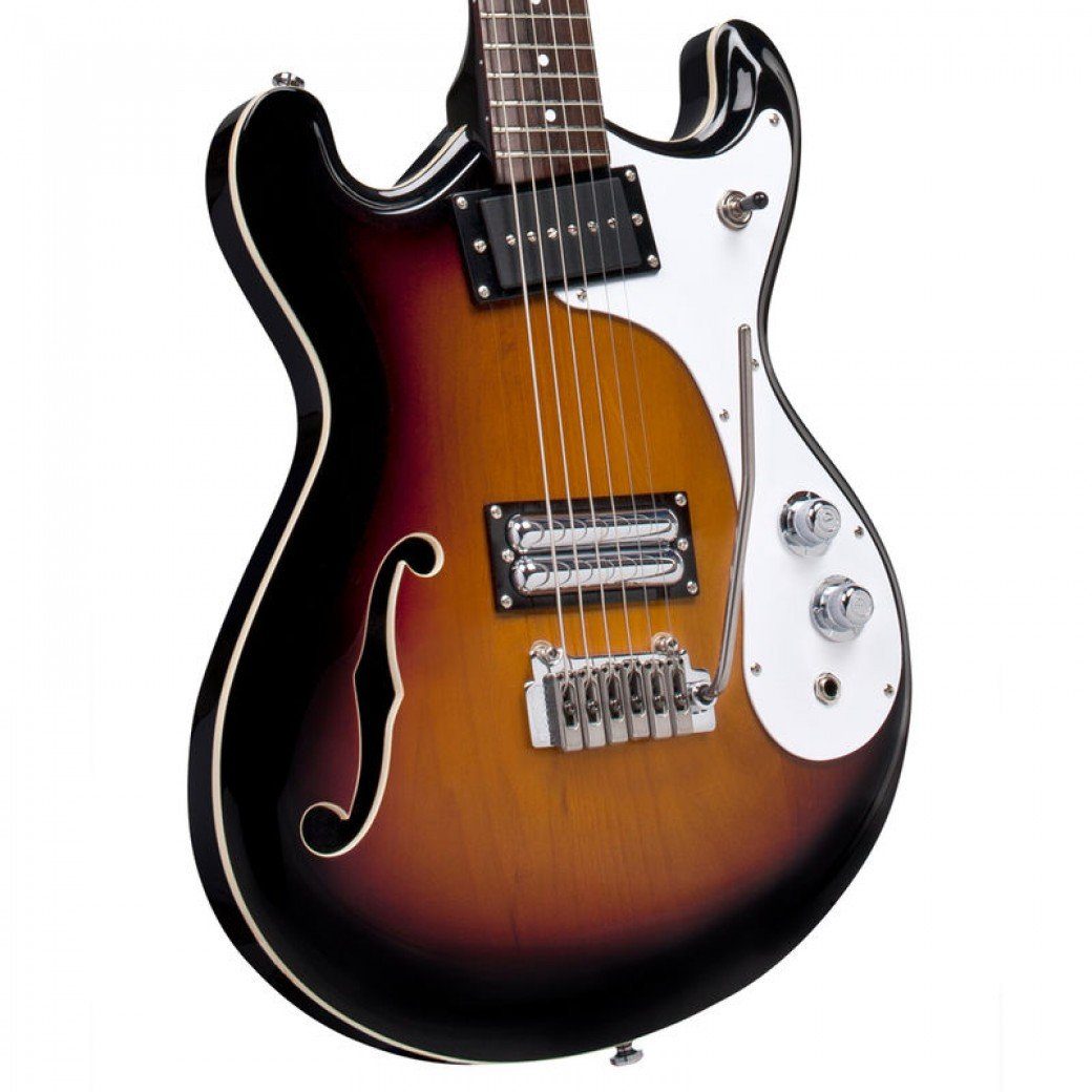 Danelectro '66T Guitar with Vibrato ~ 3 Tone Sunburst, Electric Guitar for sale at Richards Guitars.