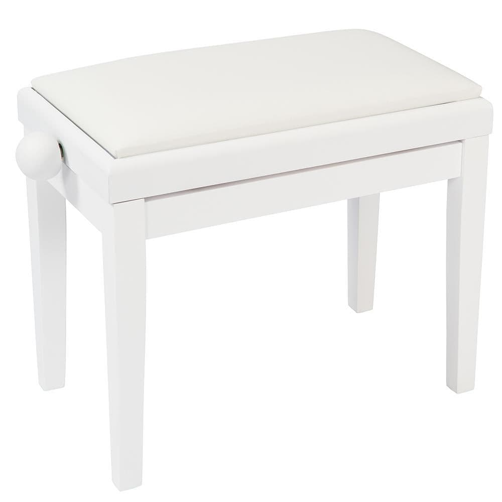 Kinsman Adjustable Piano Bench ~ White, Accessory for sale at Richards Guitars.