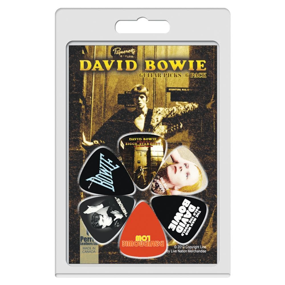 Perri's 6 Pick Pack ~ David Bowie Album Covers, Accessory for sale at Richards Guitars.