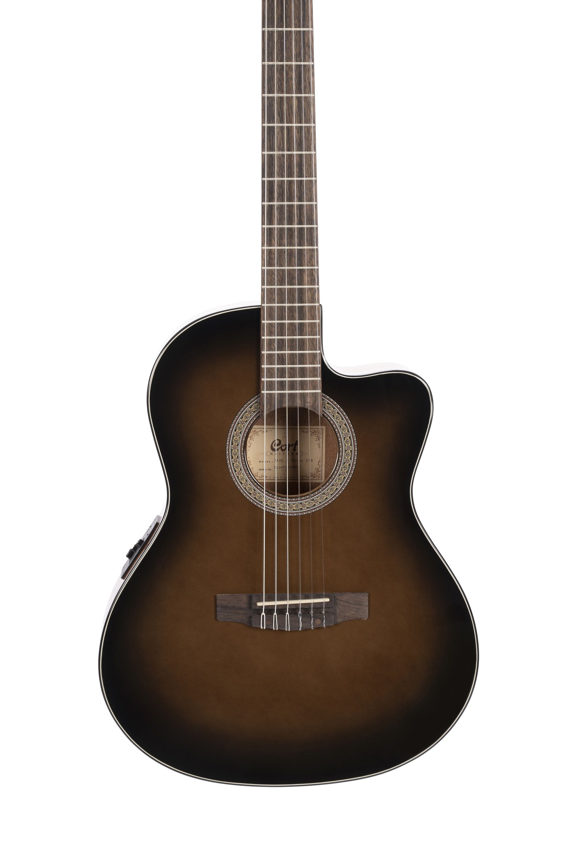 Cort Jade E Nylon Dark Brown Burst, Acoustic Guitar for sale at Richards Guitars.