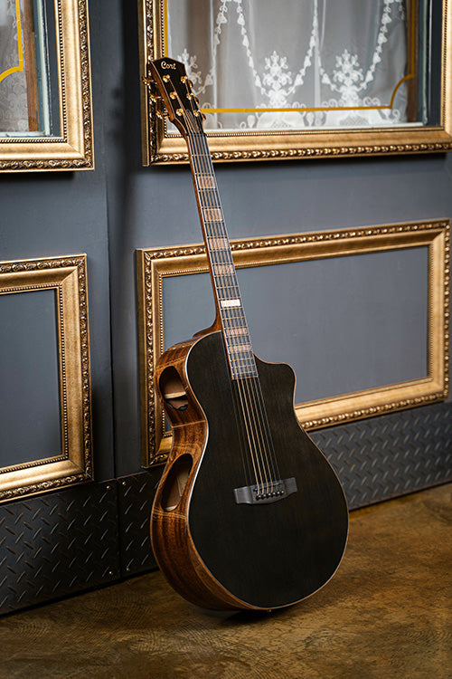 Cort Modern Trans Black with Case, Electro Acoustic Guitar for sale at Richards Guitars.