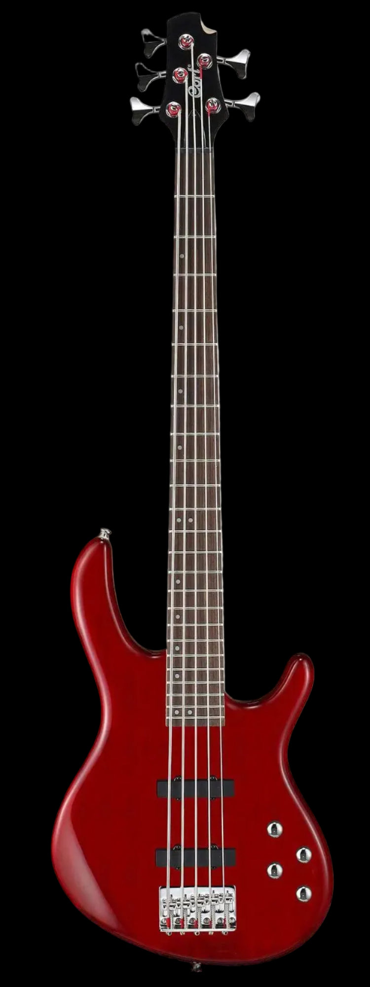 Cort Action Bass V Plus Trans Red - Richards Guitars Of Stratford Upon Avon