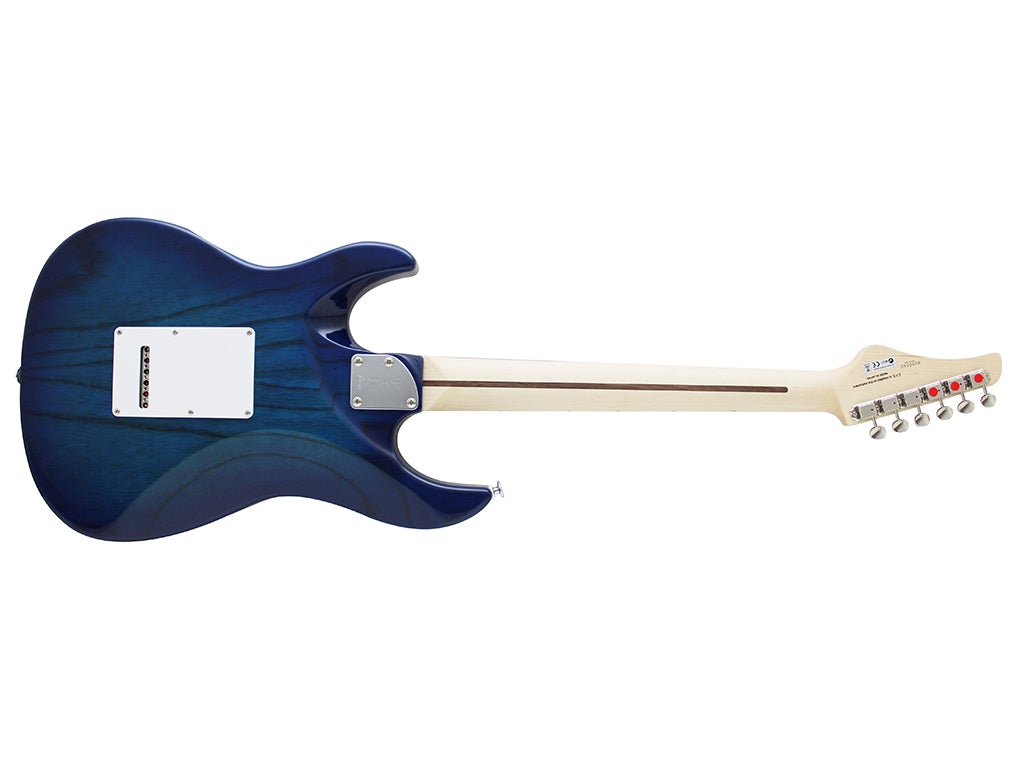 FGN Expert Odyssey EOSASHM See-Thru Blue Burst With Hard Case, Electric Guitar for sale at Richards Guitars.