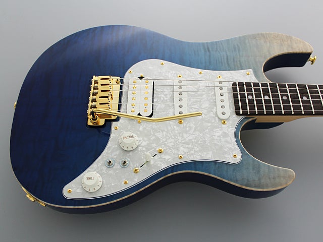 FGN Expert Odyssey EOSNBG, Navy Blue Gradation With Hard Case, Electric Guitar for sale at Richards Guitars.