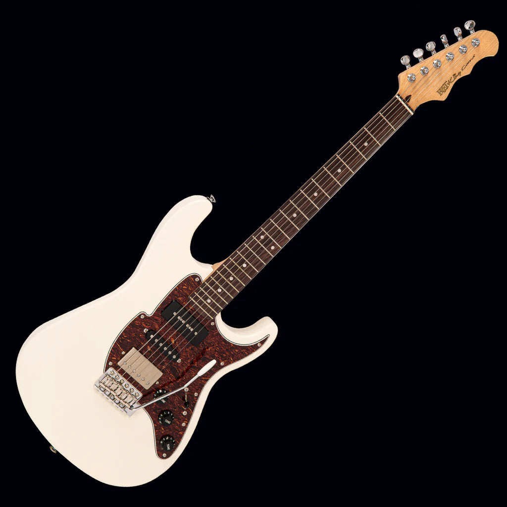 FRET KING CORONA CUSTOM GUITAR - VINTAGE WHITE  (Includes Our £85 Pro Setup Free), Electric Guitar for sale at Richards Guitars.