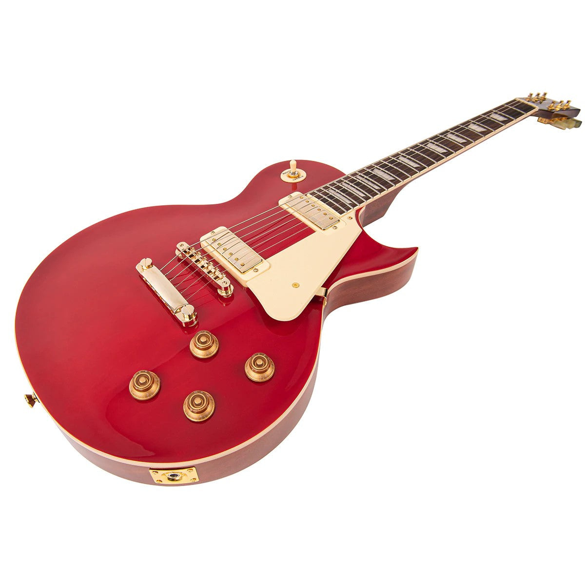 Vintage V100M Mini Humbucker ReIssued Electric Guitar ~ Wine Red, Electric Guitar for sale at Richards Guitars.