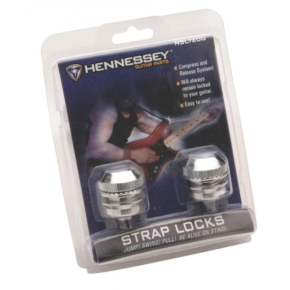 On-Stage Solid Brass Strap Locks - Chrome,  for sale at Richards Guitars.