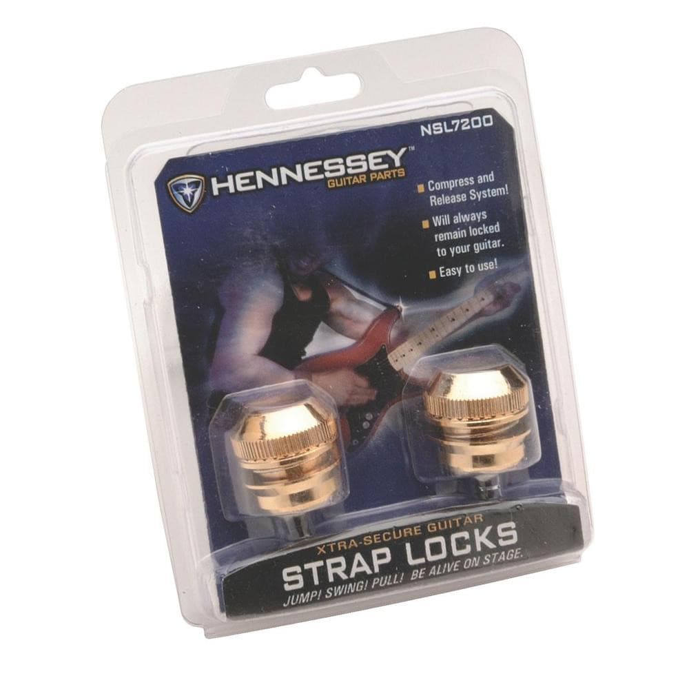 On-Stage Solid Brass Strap Locks - Gold,  for sale at Richards Guitars.