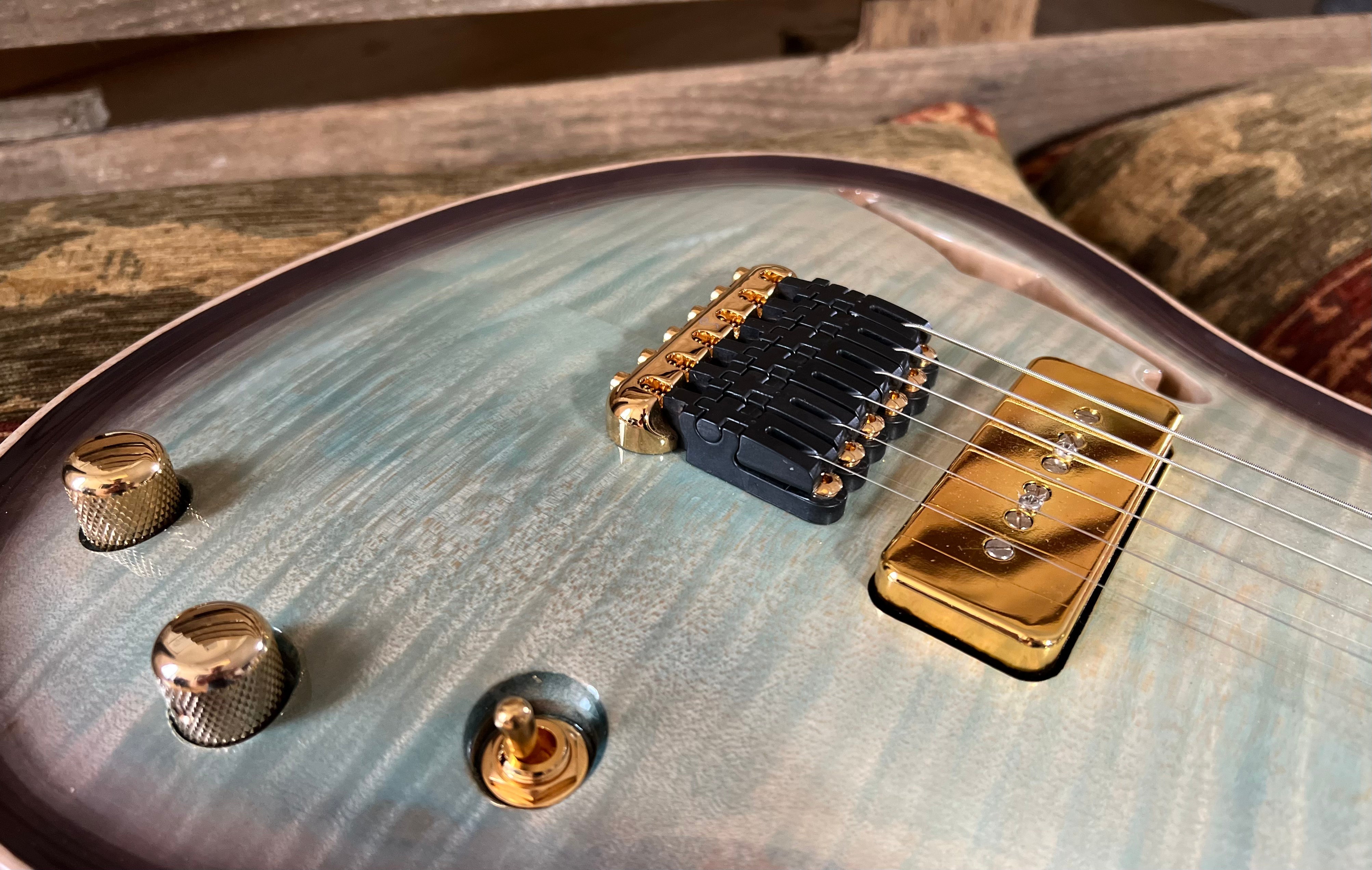 Valenti Nebula Carved Semi Hollow P90, Electric Guitar for sale at Richards Guitars.