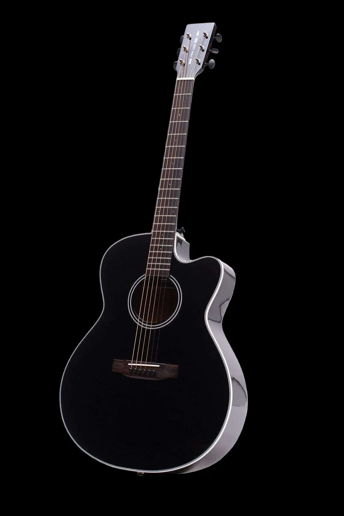 Auden Austin Black Series Spruce Mahogany Cutaway Electro Acoustic Guitar - Richards Guitars Of Stratford Upon Avon