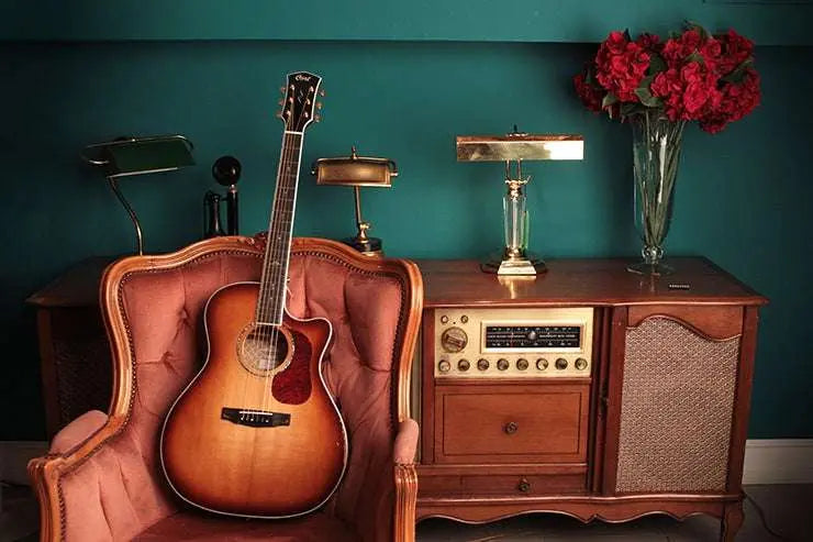 Cort Gold Electro Acoustic A8 Electro Acoustic Guitar w/case Lightburst - Richards Guitars Of Stratford Upon Avon