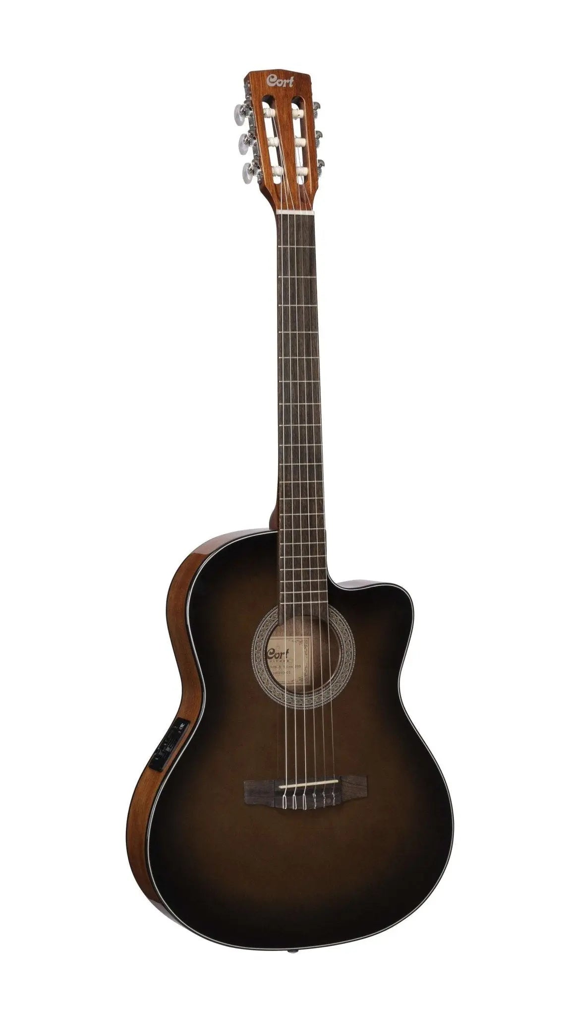Cort Jade E Nylon Dark Brown Burst - Richards Guitars Of Stratford Upon Avon