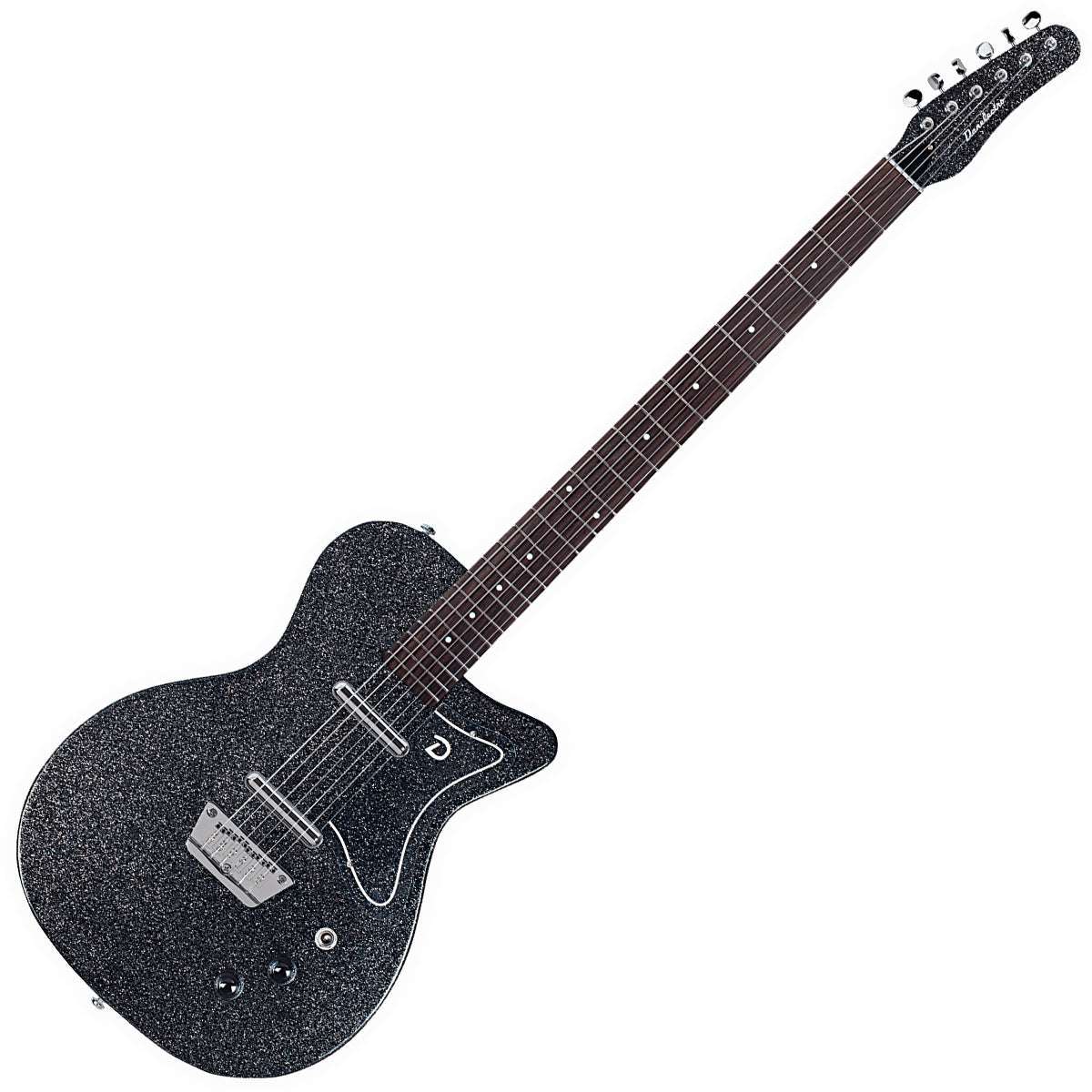 Danelectro '56 Baritone Electric Guitar ~ Black Sparkle - Richards Guitars Of Stratford Upon Avon