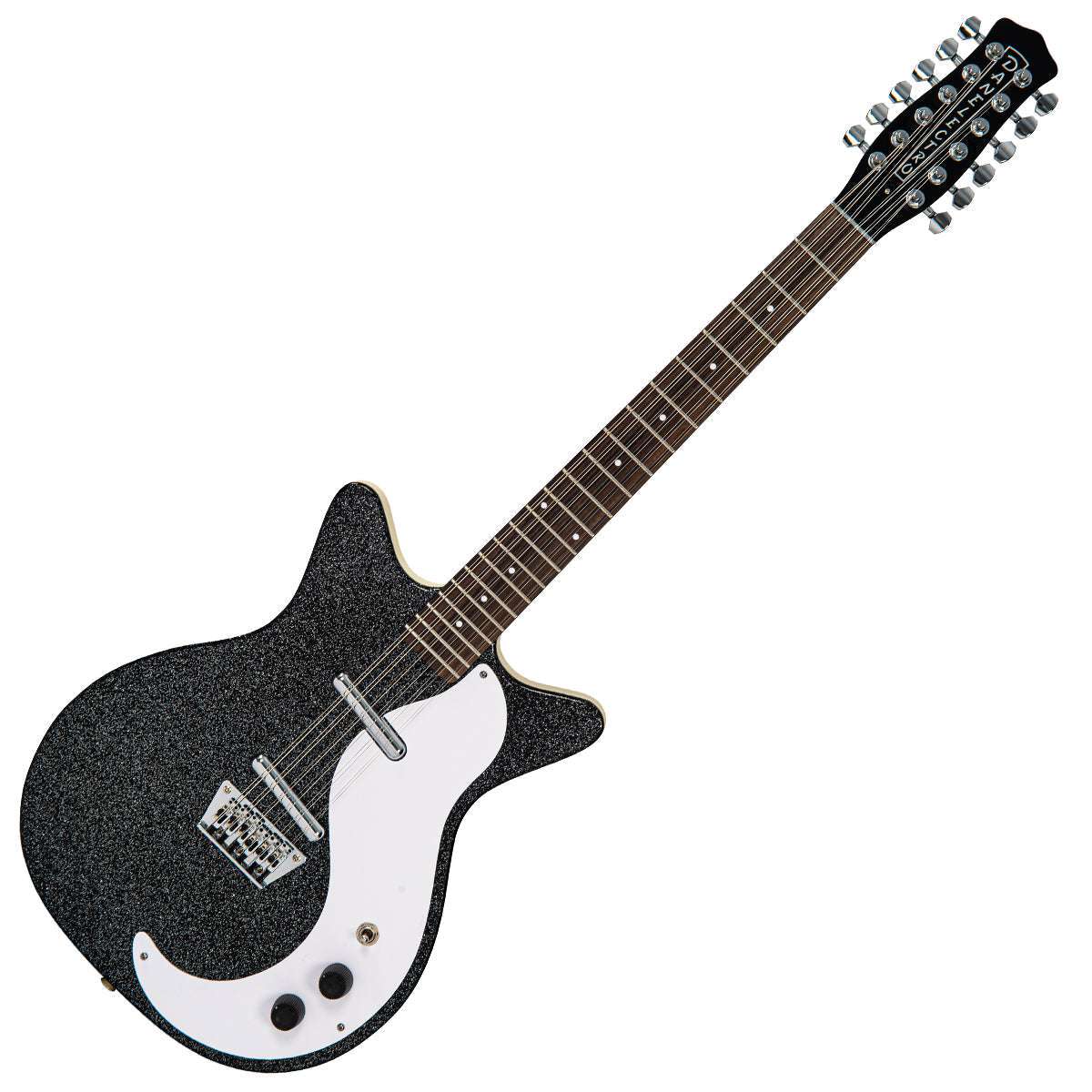 Danelectro '59 12 String Electric Guitar ~ Black Sparkle - Richards Guitars Of Stratford Upon Avon