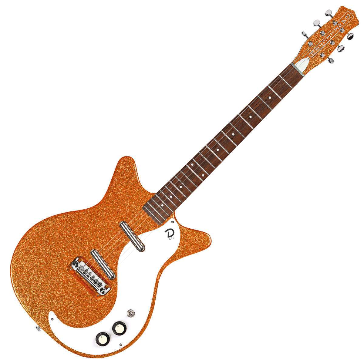 Danelectro '59M NOS Electric Guitar ~ Orange Metal Flake - Richards Guitars Of Stratford Upon Avon